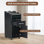 BarberPub Salon Cart with Storage Cabinet with with Drawers Engineered Wood - Image 3
