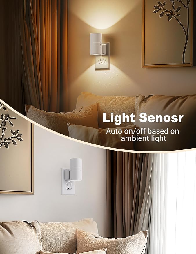 JandCase Night Lights Plug into Wall, Dimmable Night Light Plug in, Modern - Image 3