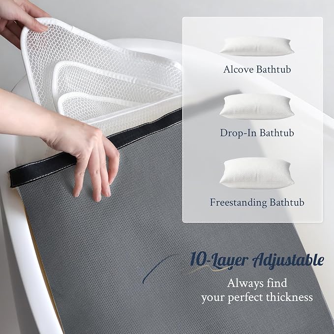 Luxury Bath Pillow for Bathtub, Soft & Comfortable Head Neck & Back Support - Image 5