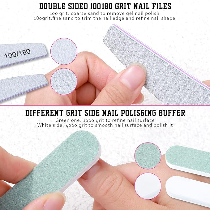 FANDAMEI Nail Files and Buffers, Manicure Tools Nail Care Kit - Image 3