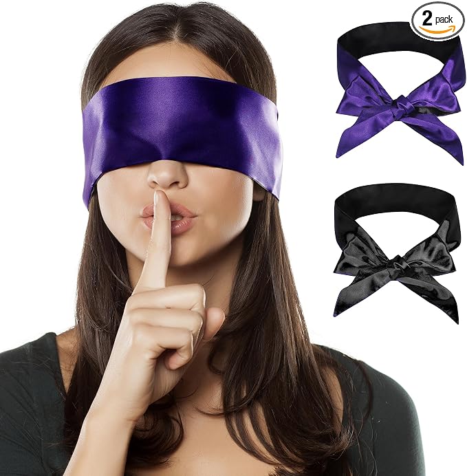 FRESHME 2pc Satin Blindfold Sleep Mask by FRESHME