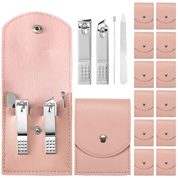 Geosar 12 Sets Manicure Set Bulk Nail Clippers Pedicure Kit Stainless Steel by Geosar