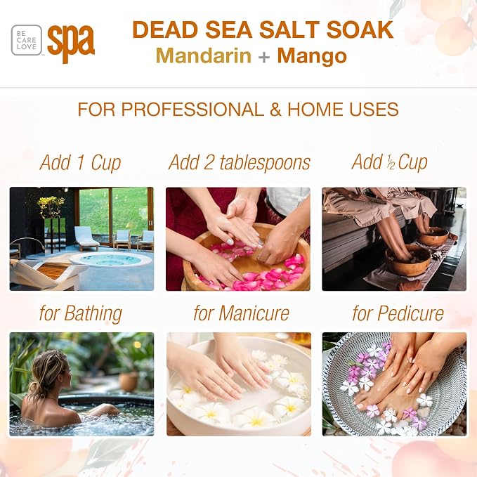BCL Spa Mandarin Mango Dead Sea Salt Soak – Professional Age-Defying Soak - Image 5