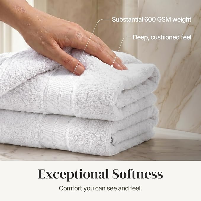 Modern Threads - Spun Loft 6-Piece 100% Combed Cotton Towel Set - Bath Towels - Image 4