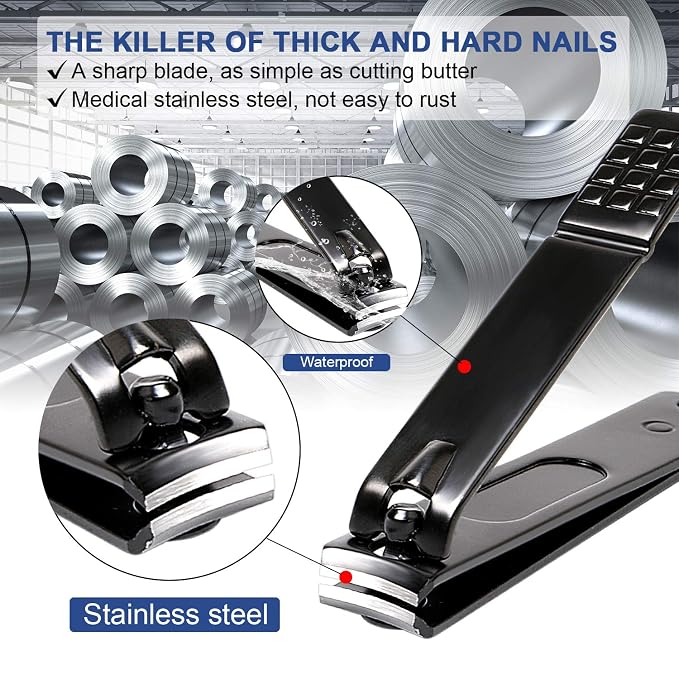 Manicure Pedicure Kit Nail Clippers Set Fingernails & Toenails Vibrissac - Image 2