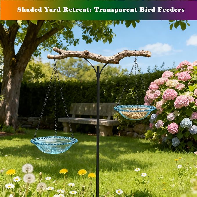4 Pack Super Value Hanging Plastic Bird Baths and Feeders - Image 5