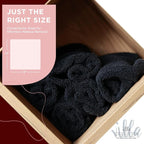 Black Makeup Remover Towels Set of 4, 100% Soft Cotton Reusable Luxury 4 Pcs - Image 6