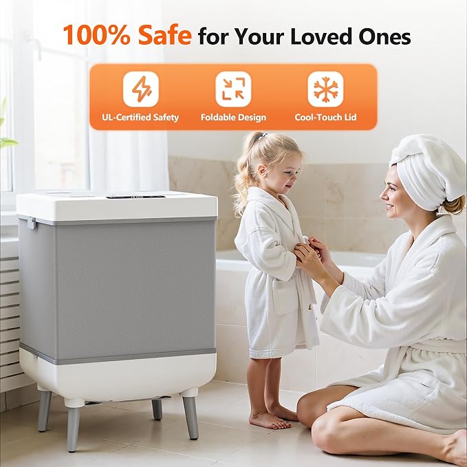 kapebow 35L Luxury Foldable Towel Warmer, 600W Fast Heating, Auto Shut Off - Image 8