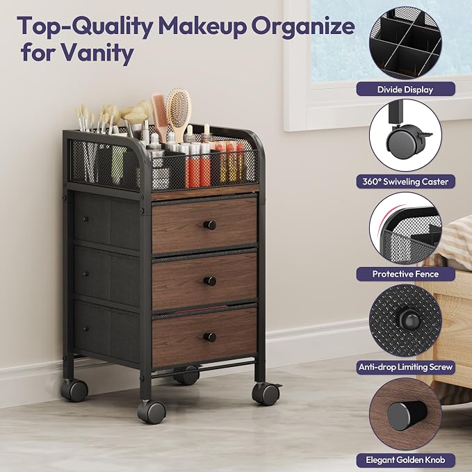 SWTYMIKI Rolling Makeup Organizer Cart - Image 8