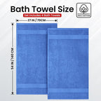 Infinitee Xclusives Luxury 100% Ring-Spun Cotton Bath Towels Set of 4 – Soft - Image 3