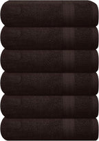 GLAMBURG Ultra Soft 6-Piece Hand Towel Set 16x28-100% Ringspun Cotton by GLAMBURG