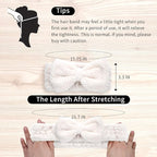 DOOBO 3 Pack Spa Headbands Microfiber Bowtie Headbands - Image 2