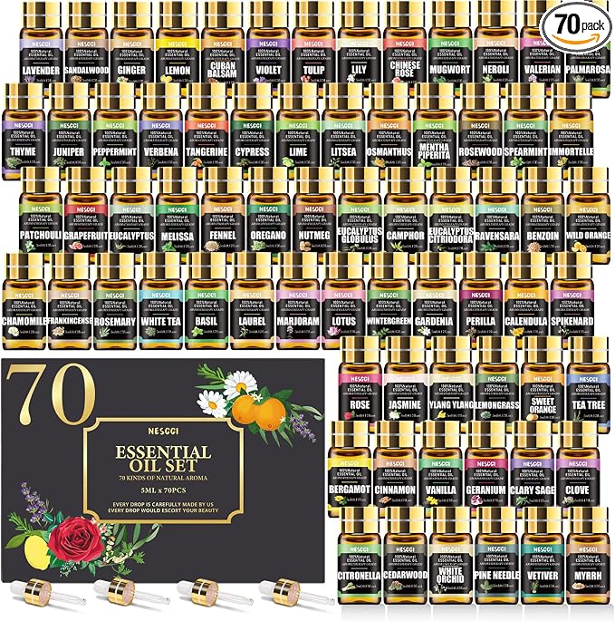 NESCCI 70 Pcs Essential Oil Set by NESCCI