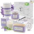 Spa Gift Set 100% Natural, Gift Box Includes: Bath Bomb, Bath Salt, Hand Soap by envizins