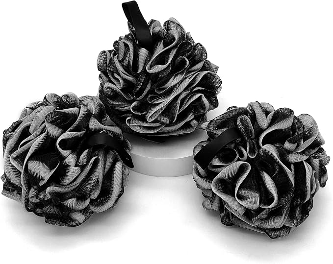 Loofah Charcoal Bath Shower Sponge Body Scrubber, 75g XL Exfoliate Mesh Pouf - Image 6