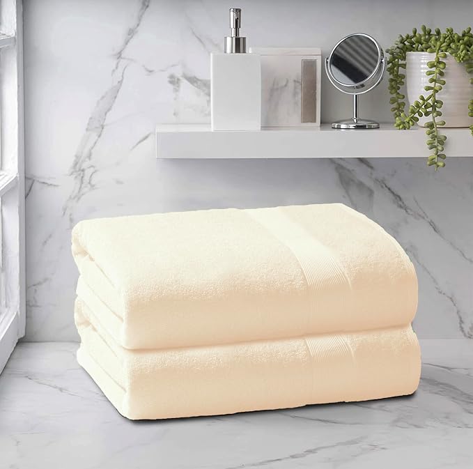 Belizzi Home Premium Cotton Oversized 2 Pack Bath Sheet 35x70-100% Pure Cotton - Image 3
