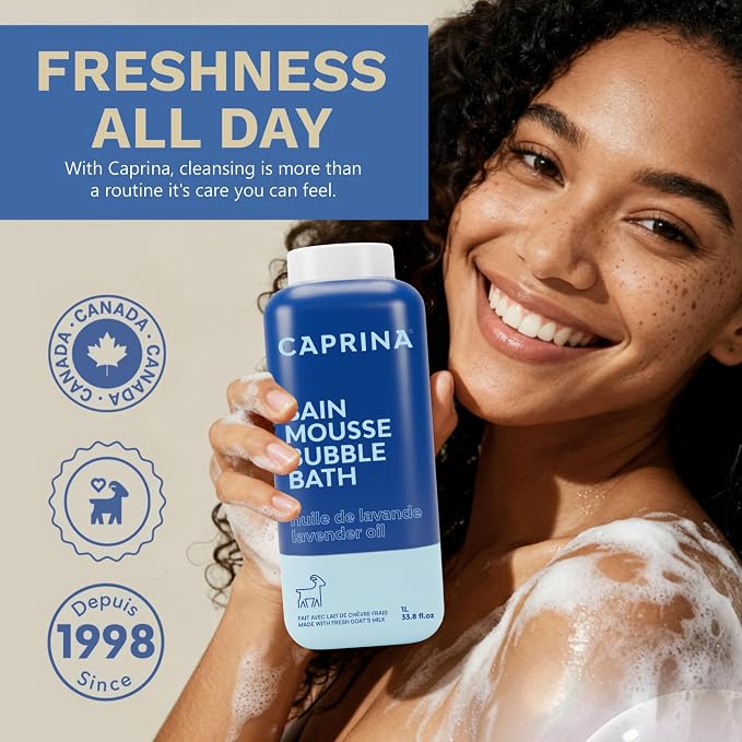 Caprina Fresh Goat’s Milk Bubble Bath, Hydrating Relaxing Foam Bath, - Image 5