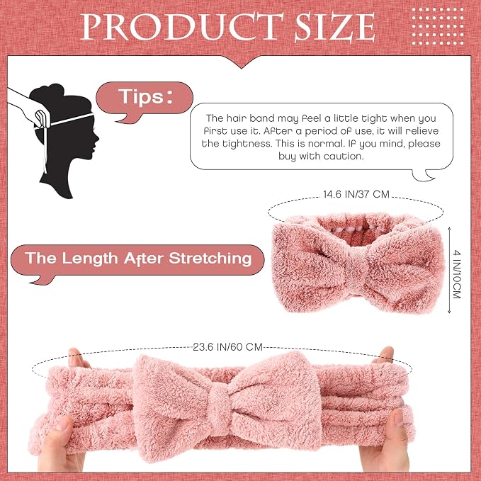 Yunlly 20 Pcs Spa Headband for Women 4 Inches Width Facial Makeup Hair Band - Image 2