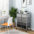 Giantex 20 Drawers Rolling Cart, Mobile Storage Drawer Cart, Classroom - Image 5