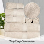 SUPERIOR Egyptian Cotton Pile 8 Piece Towel Set, Includes 2 Bath, 2 Hand - Image 9