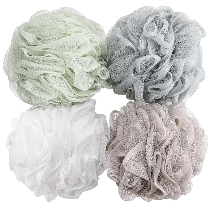 BTYMS Bath Sponge Shower Loofahs 60g Mesh Pouf Bath Scrunchies Body Wash Puff by BTYMS