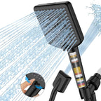 Filtered Shower Head with Handheld, High Pressure 6 Spray Mode Showerhead with by homlord