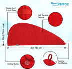 KEEPOZ Hair Towel Wrap Quick Dry 100% Cotton Super Absorbent Turban Head Wrap - Image 2