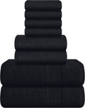 Belizzi Home 8 Piece Towel Set 100% Ring Spun Cotton, 2 Bath Towels 27x54 by Unknown