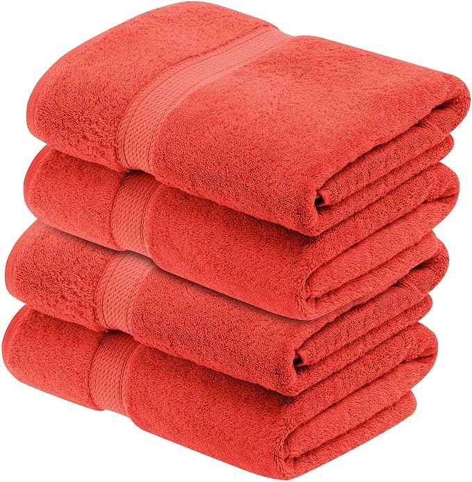 Superior Egyptian Cotton Pile Bath Towel Set of 4, Ultra Soft Luxury Towels - Image 2