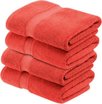 Superior Egyptian Cotton Pile Bath Towel Set of 4, Ultra Soft Luxury Towels - Image 2