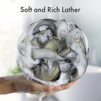 AmazerBath Charcoal Loofah Sponge, Shower Loofah 60g/PCS - Image 3