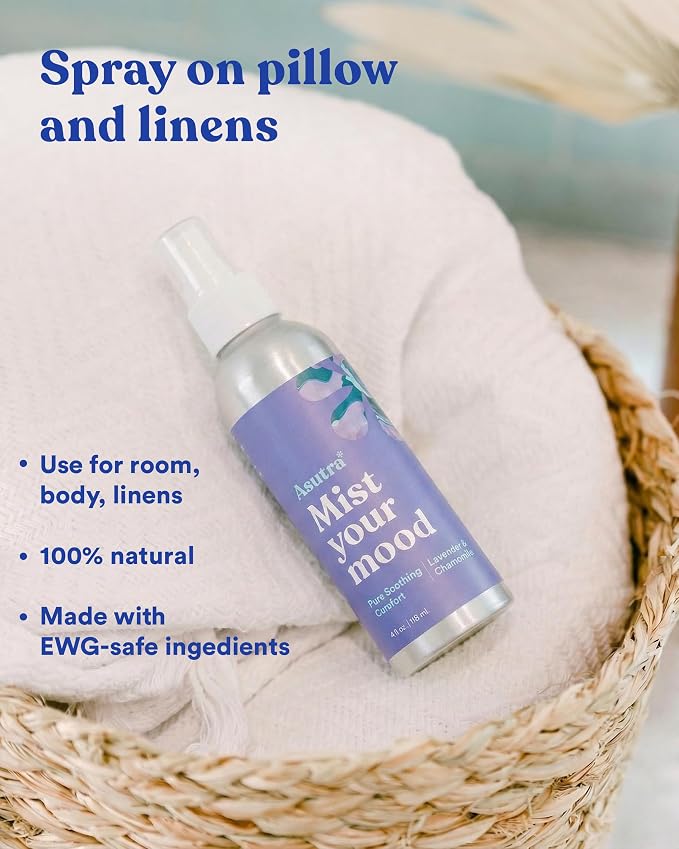 Asutra Lavender & Chamomile Multi-Use Natural Aromatherapy Room Spray, Calming - Image 4