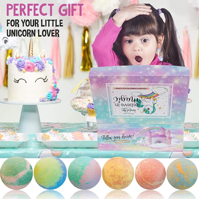 Bath Bombs for Kids with Surprise Inside, Unicorn Bath Bombs for Girls with - Image 7