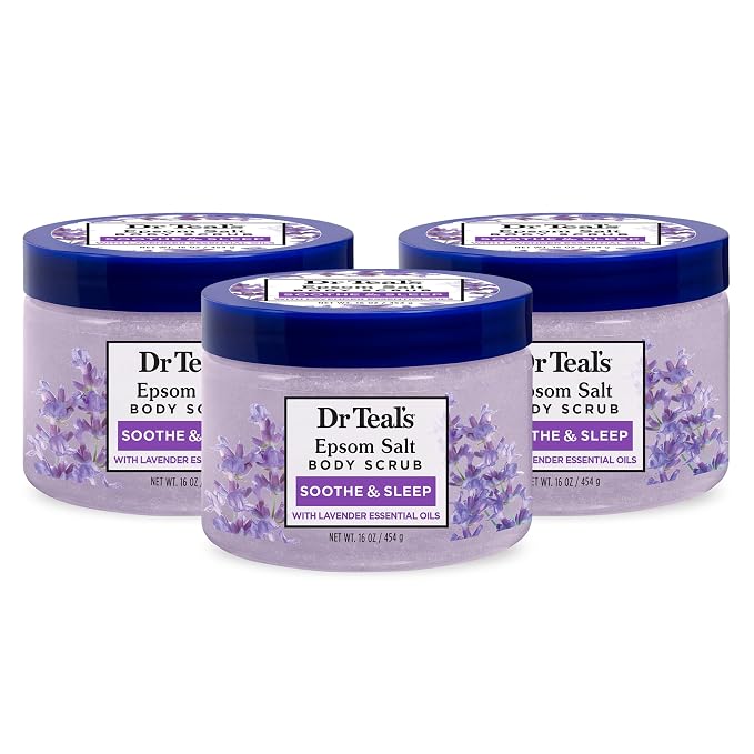 Dr Teal's Pure Epsom Salt Body Scrub, Soothe & Sleep by DrTeals