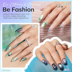 modelones Cat Eye Gel Nail Polish Set, 6 Colors Aurora Galaxy Pearlescent 9D - Image 4
