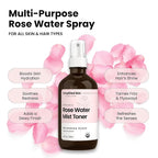 Rose Water Spray for Face & Hair – Pure USDA Organic Rosewater Toner – - Image 3
