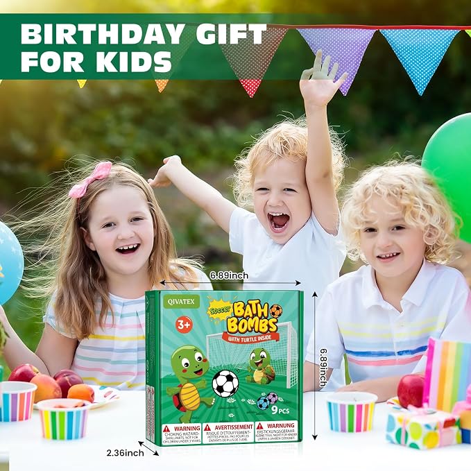 Qivatex Bath Bombs with Surprise Toys Inside, Soccer Gifts - Image 6