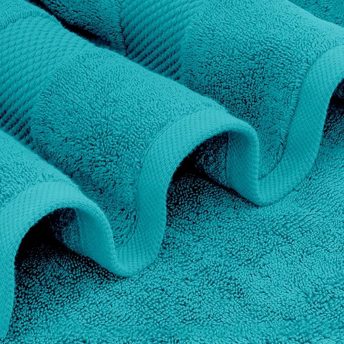 White Classic Luxury Soft Aqua Bath Sheet Towels - Image 3