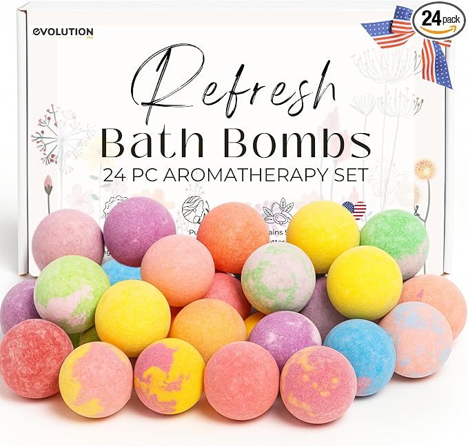 EvolutionUSA 24 Refresh Bath Bombs by EvolutionUSA