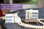Farmhouse Mini Bookstack for Bathroom Decor Wooden Books for Restroom Shelf - Image 2