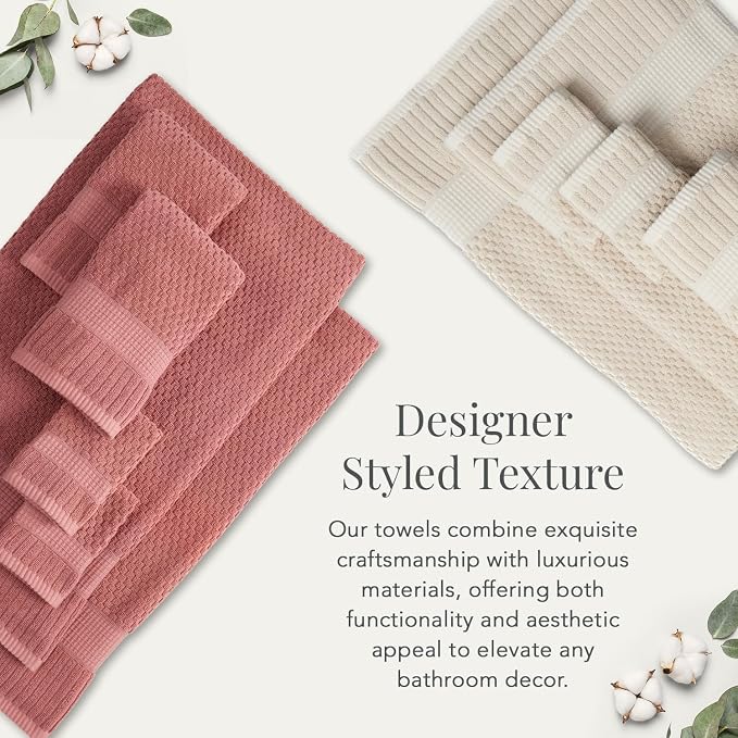 NY Loft 100% Cotton 4 Pack Bath Towel Set| Super Soft & Absorbent Quick-Dry - Image 5