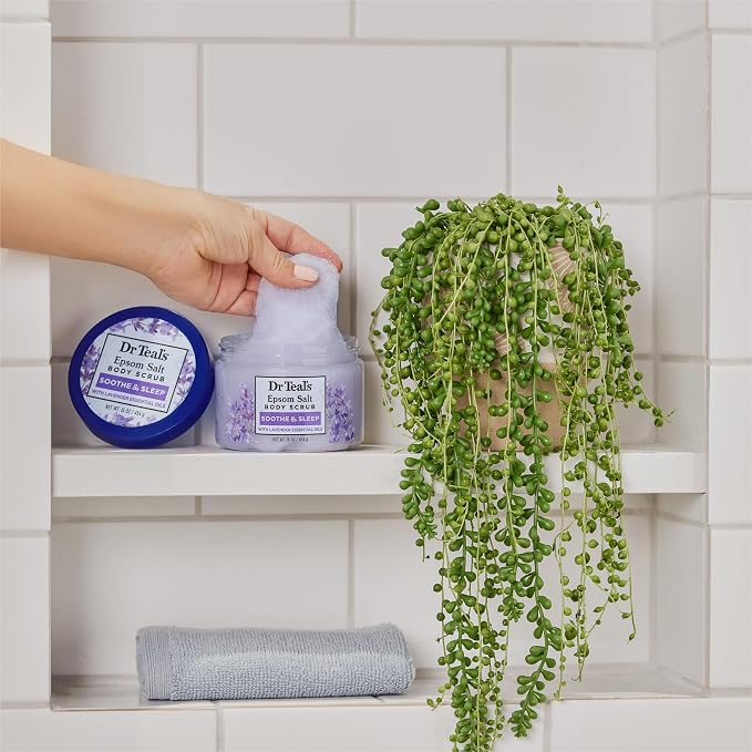 Dr Teal's Pure Epsom Salt Body Scrub, Soothe & Sleep - Image 5