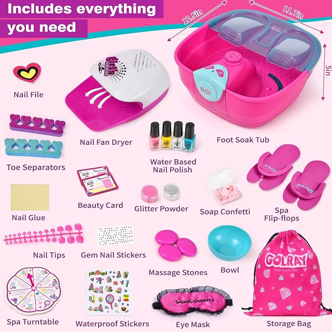 Golray Kid Foot Spa & Nail Kit, Girl Gift - Image 3