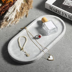 Koville Grey Marble Tray for Bathroom Countertop, Stone Catchall Trays for - Image 6