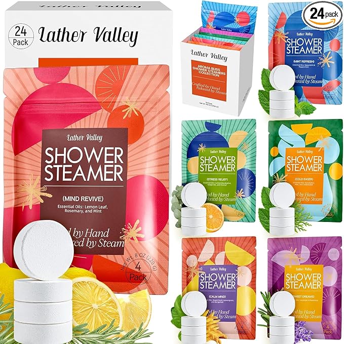 Aromatherapy & Sport Shower Steamers – 24 Pack Shower Bombs by Unknown