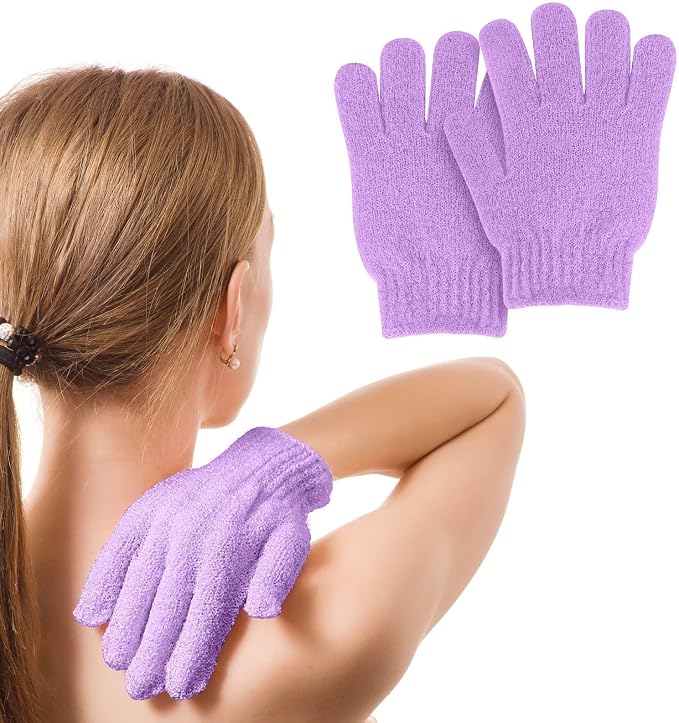 MOLOPPO 2 PCS Exfoliating Glove, Scrub Gloves Exfoliating, Body Exfoliator by MOLOPPOCase