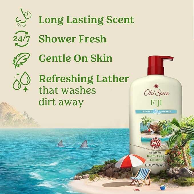 Old Spice Body Wash for Men, 24/7 Shower Fresh - Image 2