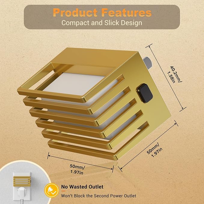 JandCase LED Night Light, Dimmable Plug in Night Light, Adjustable Brightness - Image 6