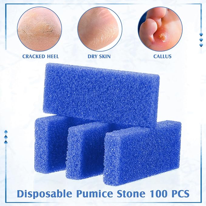 Batiyeer 100 Pcs Pumice Stone for Feet Scrubber Dead Skin Disposable Foot - Image 2