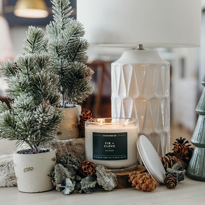 Calyan Wax Co. Fir & Clove 3 Wick Scented Candle - Image 3